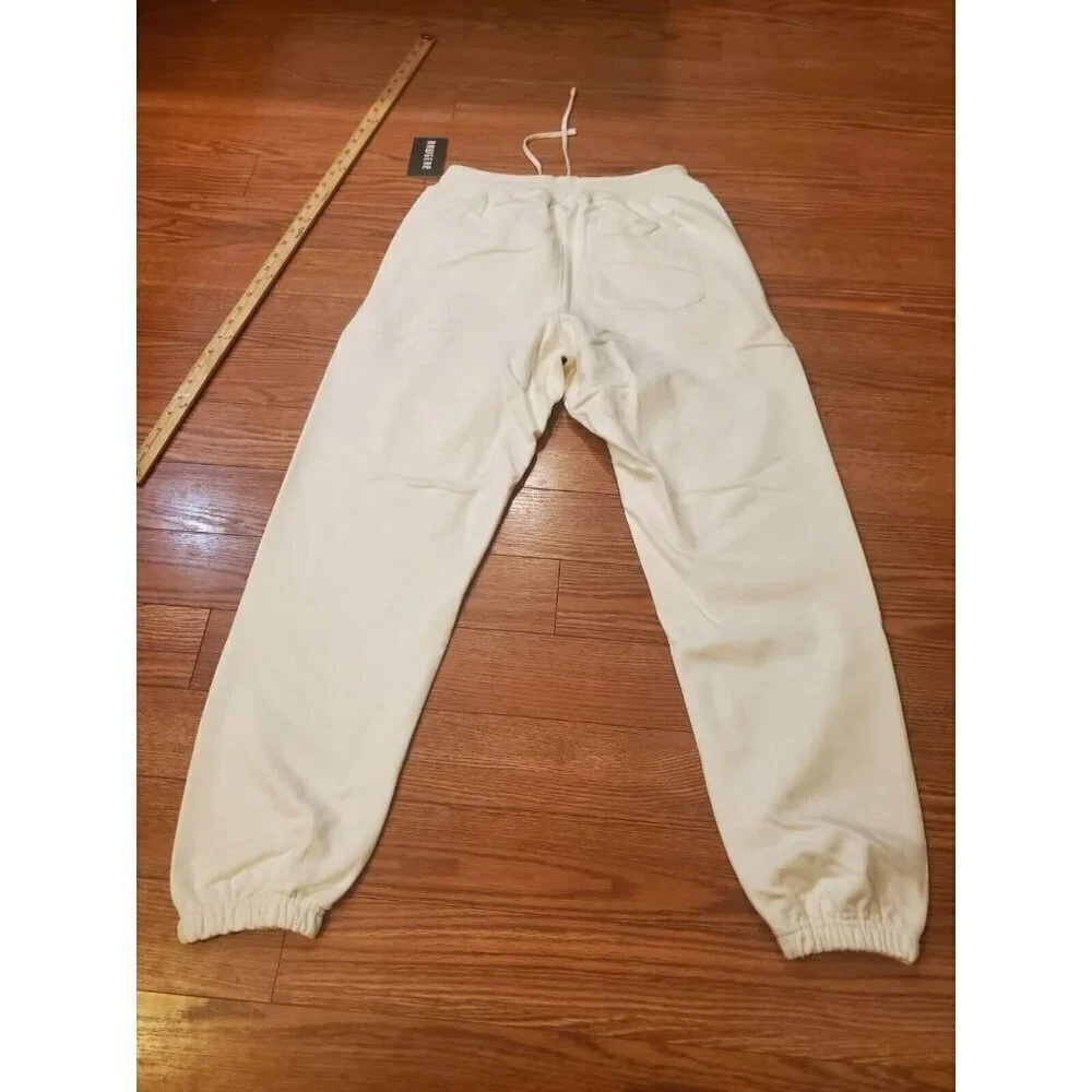 Rawgear‎ Cream Club Sweatpants Men's Size Small Drawstring Embroidery Streetwear